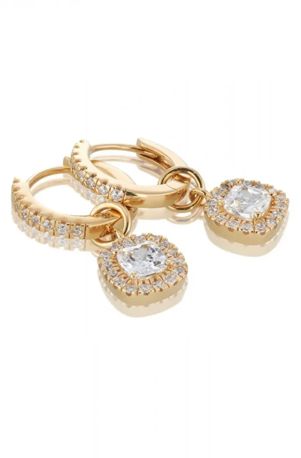 CAROLINA GYNNING JEWELRY - Glamorous Creol Earrings Goldplated Clear Fashion