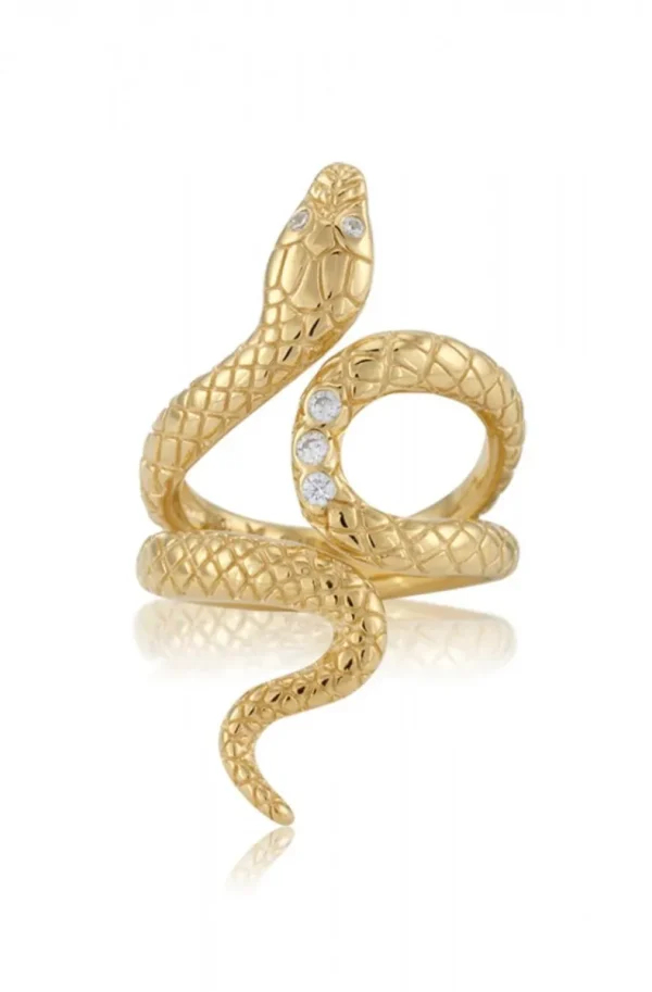 CAROLINA GYNNING JEWELRY - Snake Ring Goldplated Outlet