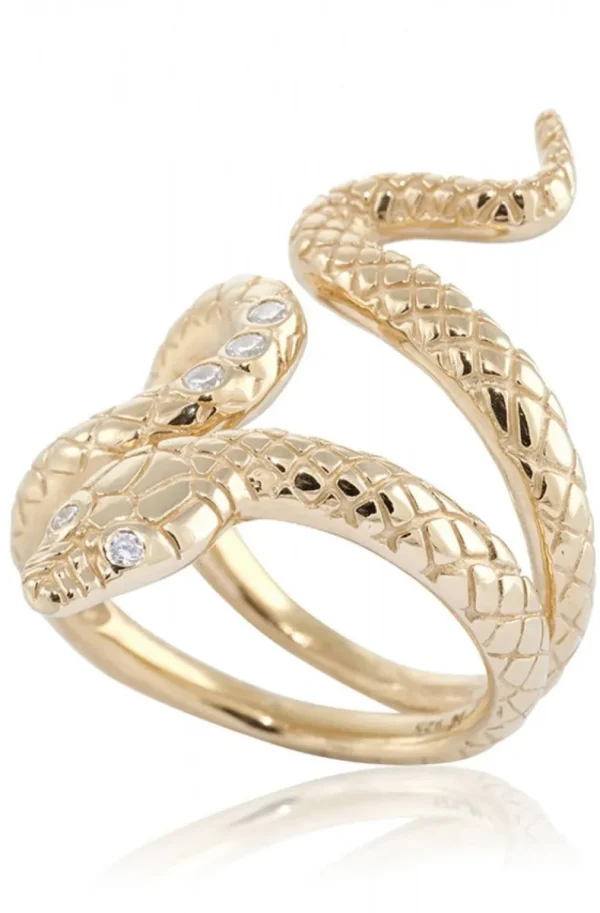 CAROLINA GYNNING JEWELRY - Snake Ring Goldplated Outlet