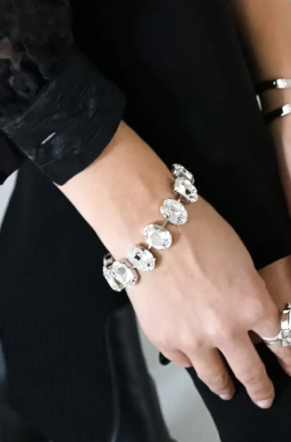 CAROLINE SVEDBOM - Bianca Bracelet - Rhodium Crystal Online