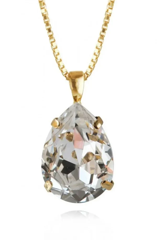 CAROLINE SVEDBOM - Classic Drop Necklace Gold/crystal Discount