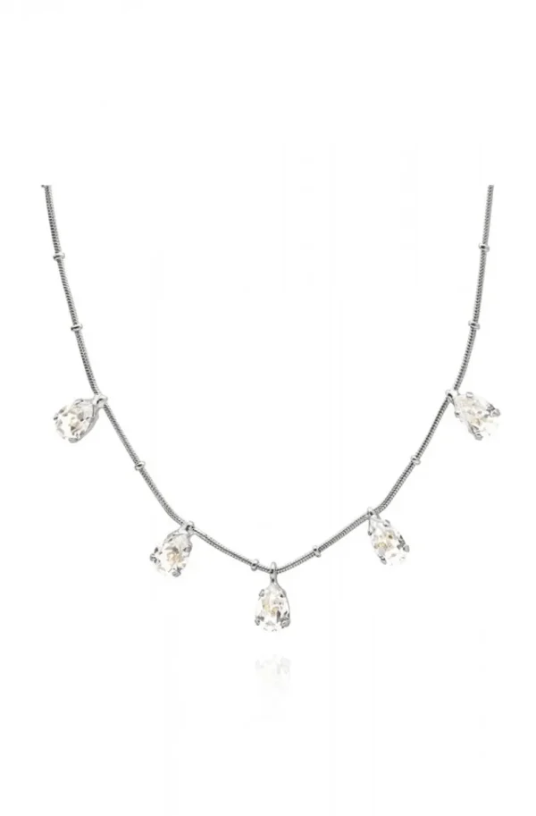 CAROLINE SVEDBOM - Estelle Necklace - Rhodium Crystal Outlet