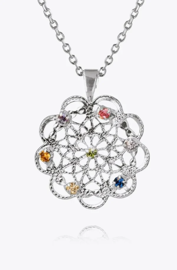 CAROLINE SVEDBOM - Florence Necklace - Rhodium Rainbow Combo Hot