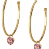 CAROLINE SVEDBOM - HEEART LOOP EARRING GOLD LIGHT AMETHYST Sale