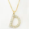 CAROLINE SVEDBOM - Letter Necklace D - Gold Crystal Hot