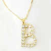 CAROLINE SVEDBOM - Letter Necklace B - Gold Crystal Sale