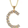 CAROLINE SVEDBOM - Letter Necklace C - Gold Crystal Outlet