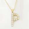 CAROLINE SVEDBOM - Letter Necklace P - Gold Crystal Fashion