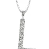 CAROLINE SVEDBOM - Letter Necklace L- Rhodium Crystal Outlet