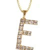 CAROLINE SVEDBOM - Letter Necklace E - Gold Crystal Discount