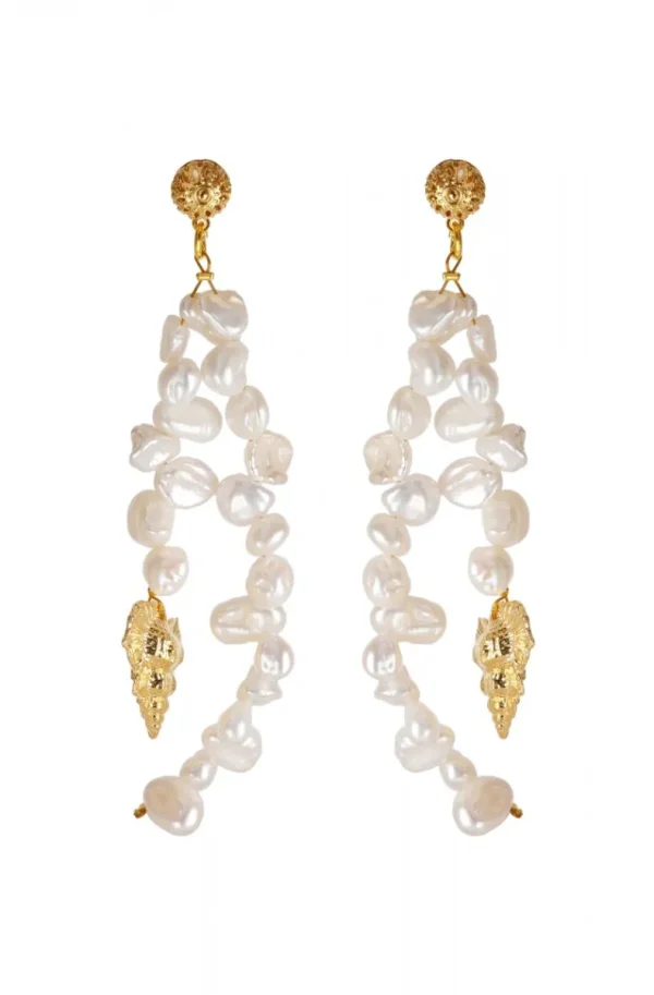 CAROLINE SVEDBOM - Luisa Pearl Earrings Gold New