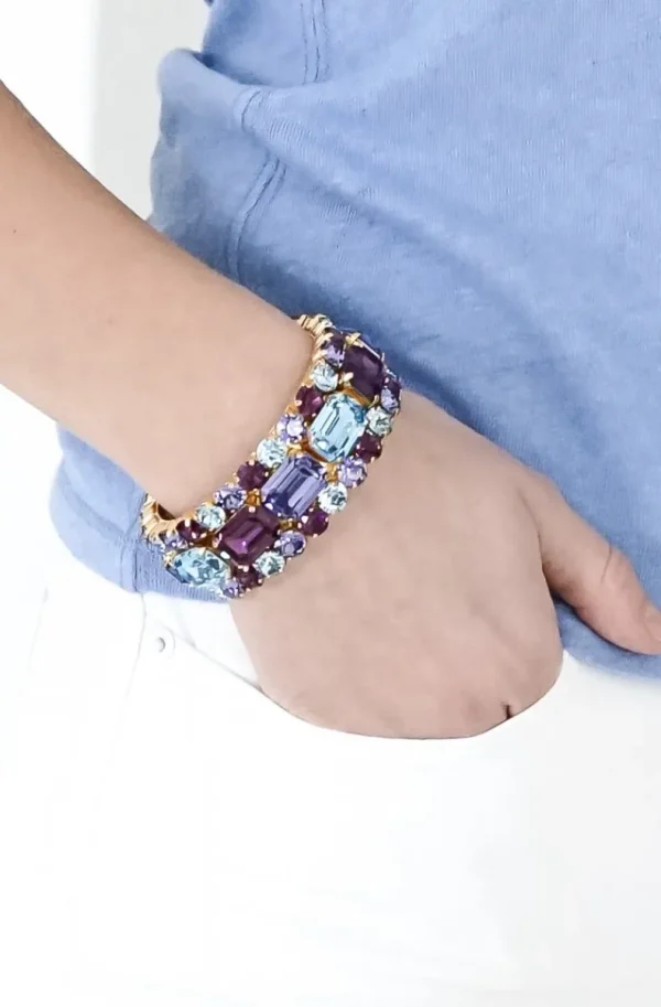 CAROLINE SVEDBOM - Maya bracelet gold aquamarine amethyst tanzanite Clearance