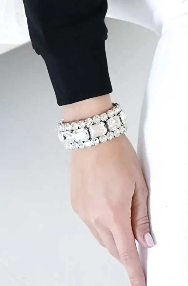 CAROLINE SVEDBOM - maya bracelet rhodium crystal Clearance