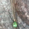 CAROLINE SVEDBOM - Mini Drop necklace - Gold Peridot Outlet