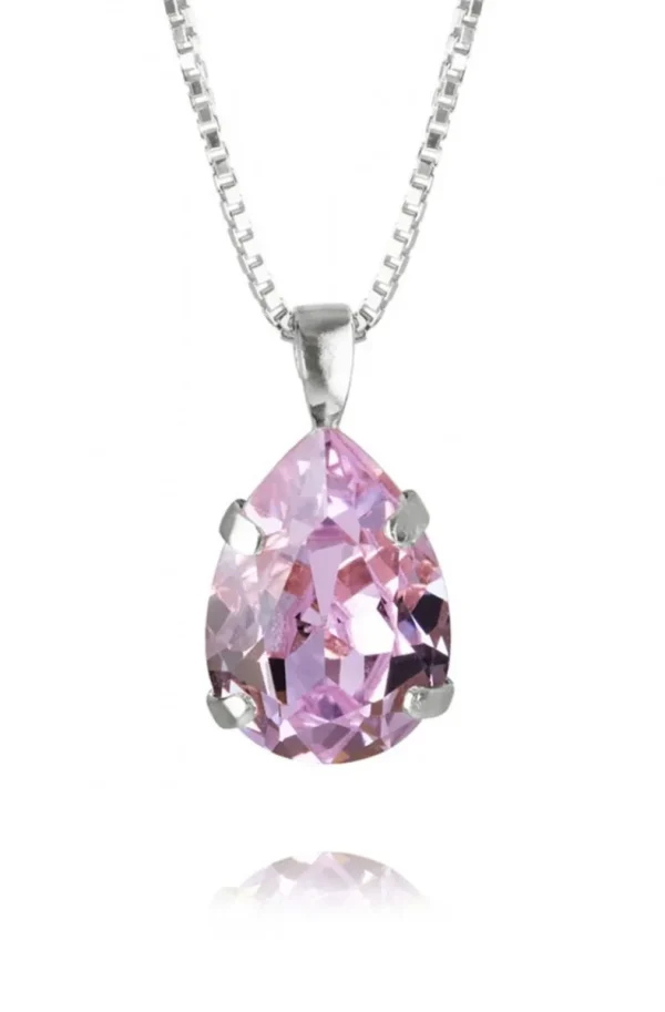 CAROLINE SVEDBOM - MINI DROP NECKLACE RHODIUM VIOLET New