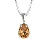 CAROLINE SVEDBOM - Petite Drop Necklace Rhodium Colorado Topaz Sale