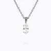 CAROLINE SVEDBOM - Petite Navette Necklace Rhodium Crystal Clearance