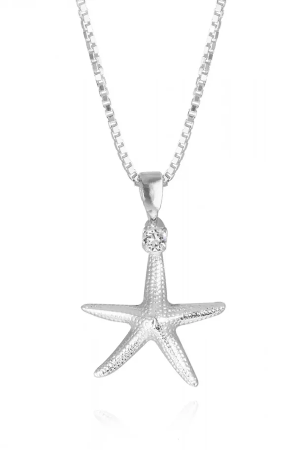 CAROLINE SVEDBOM - STARFISH NECKLACE RHODIUM New