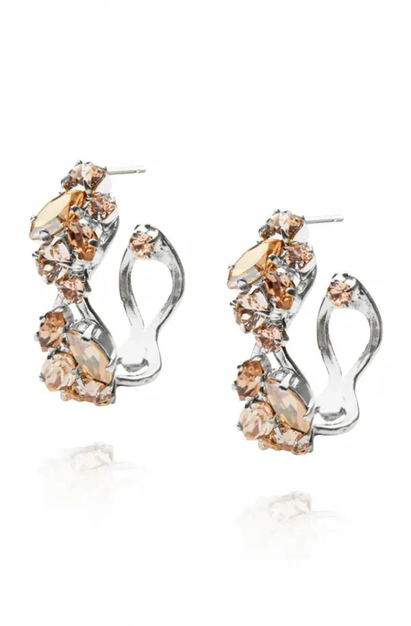 CAROLINE SVEDBOM - Stella Loop Earring - Rhodium Silk Combo Outlet