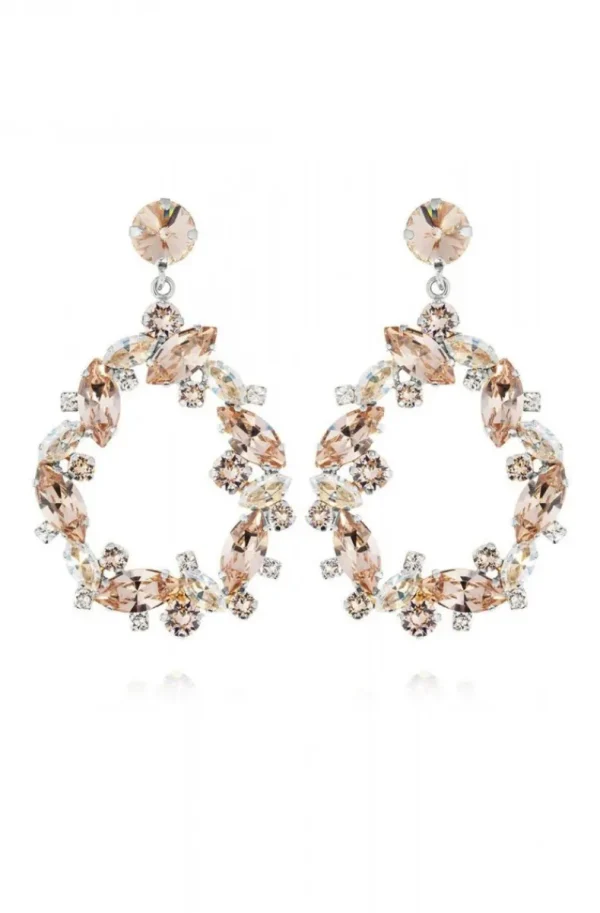 CAROLINE SVEDBOM BRIDAL - Million Reasons Earring - Rhodium Crystal Golden Shadow New