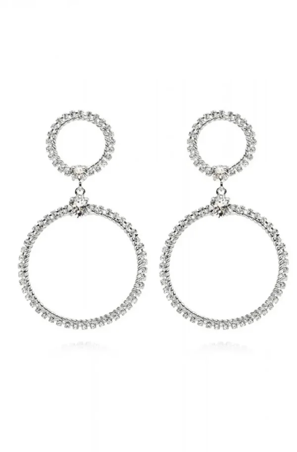 CAROLINE SVEDBOM BRIDAL - Forever Love Earrings - Rhodium Crystal Outlet