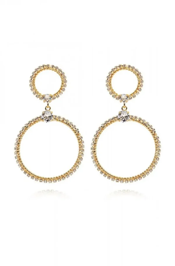 CAROLINE SVEDBOM BRIDAL - Forever Love Earrings - Gold Crystal Hot