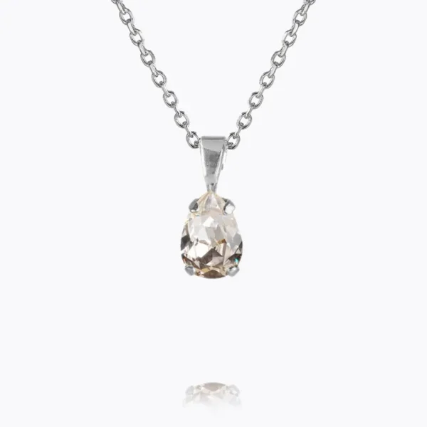 CAROLINE SVEDBOM - Petite Drop Nacklace Rhodium Crystal Outlet