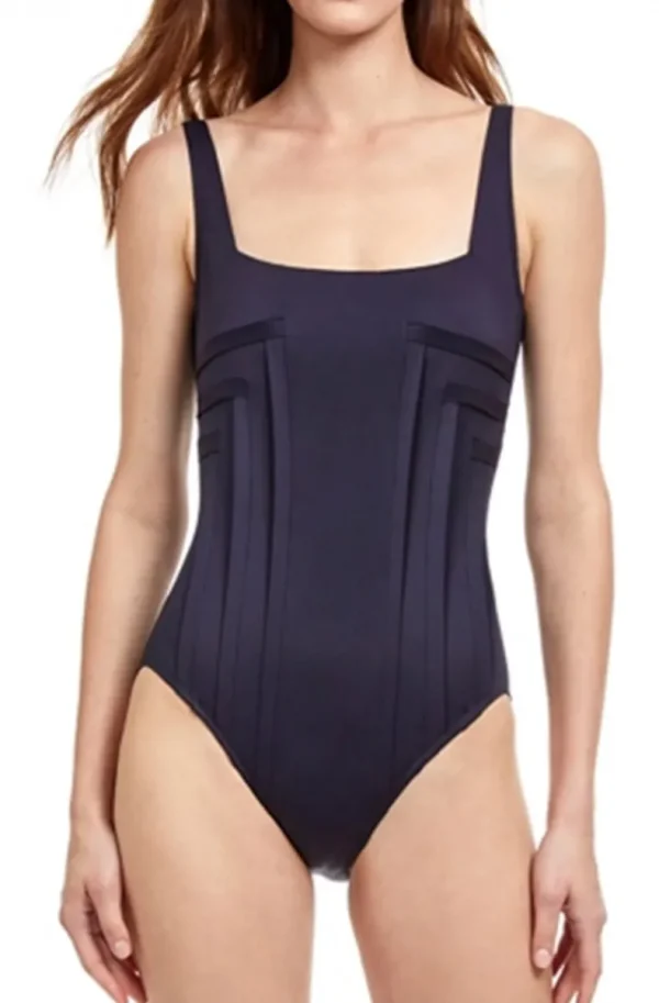 Plain Vanilla & Other Brands We Love Gottex - Classic Paloma Square Neck Swimsuit Black 23PA172U Online