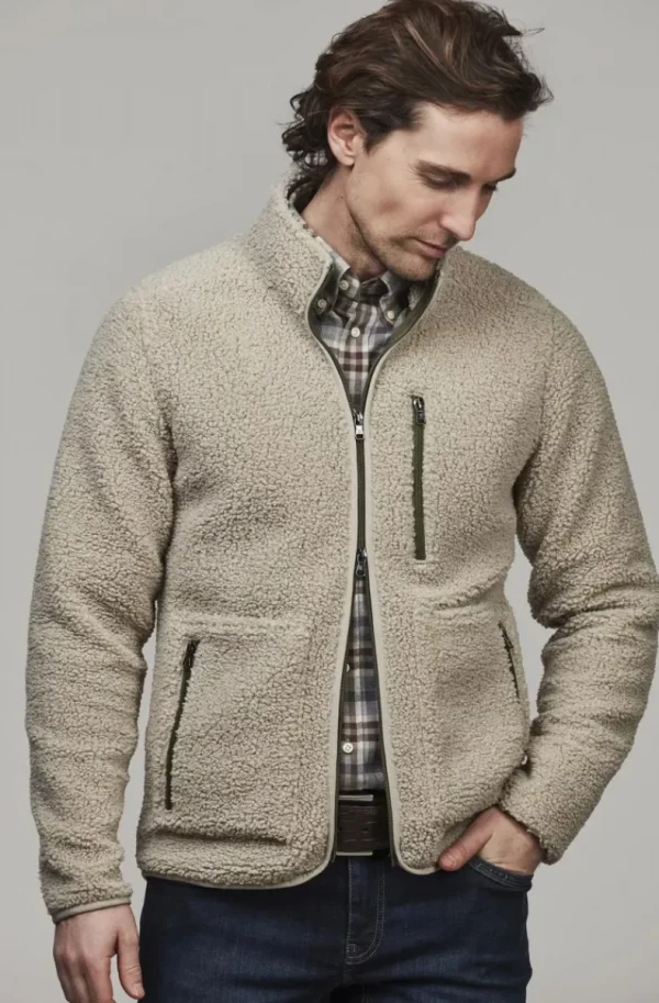 HANSEN & JACOB - Pile Fleece Jacket Sand 14 Clearance