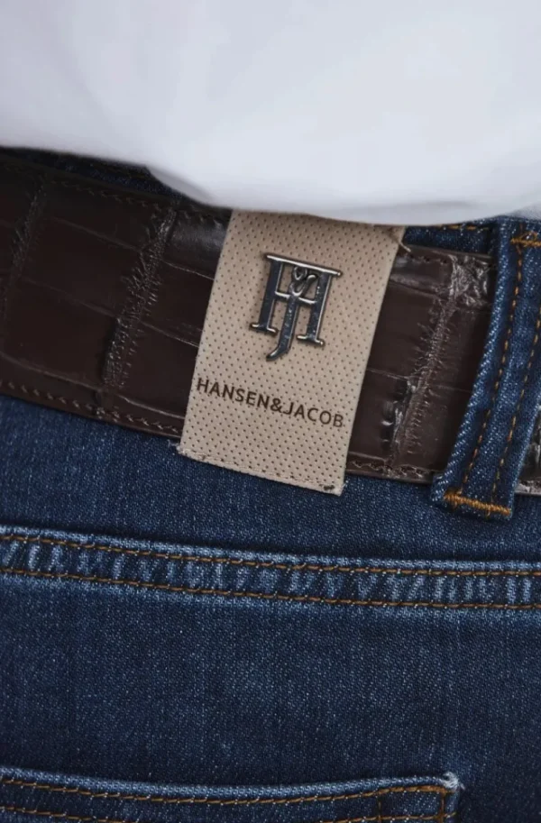 HANSEN & JACOB - 5-PKT Cape Town Silk Touch Denim Blue 45 Outlet