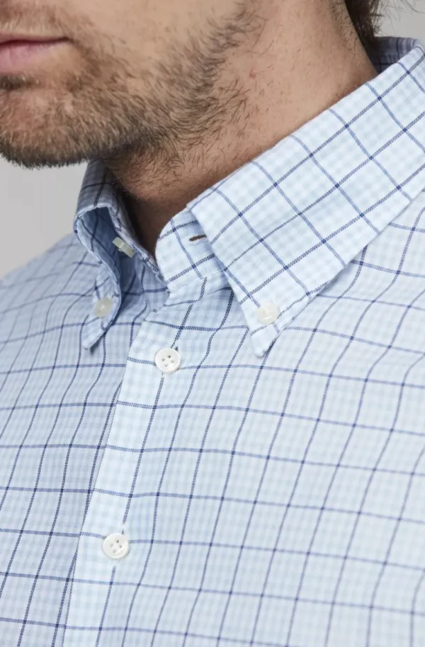 HANSEN & JACOB - Positano Button Down Shirt Blue 44 Outlet