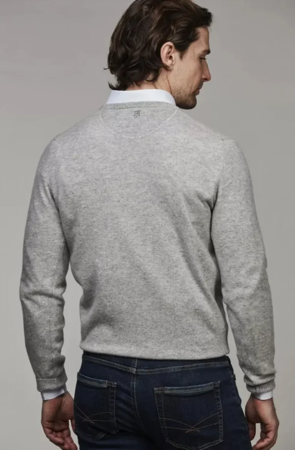 HANSEN & JACOB - Pure Cashmere Crew Neck Knit - Light Grey 09 Fashion