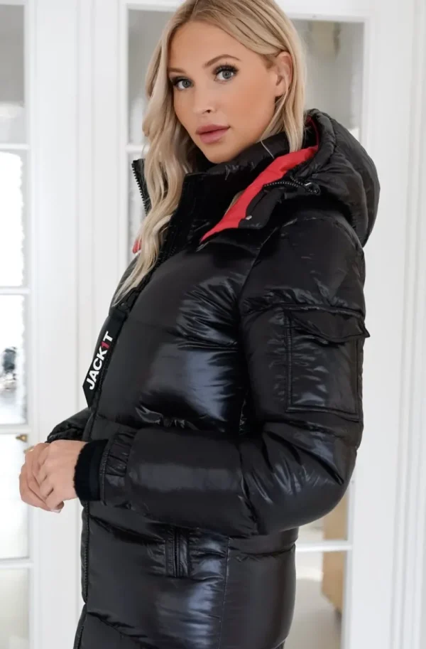 JACK1T - EZ Extra Long Puffer jacket - Black Fashion