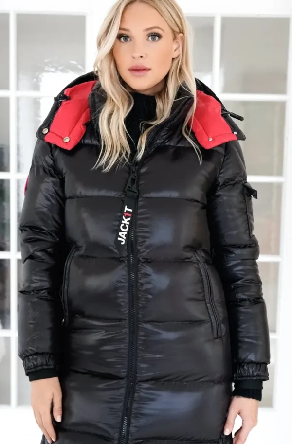 JACK1T - EZ Extra Long Puffer jacket - Black Fashion