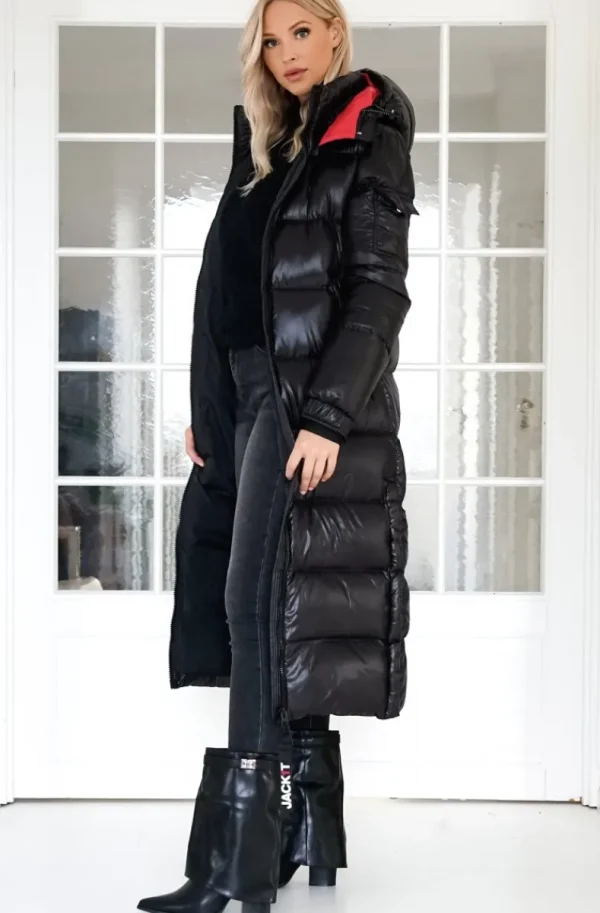 JACK1T - EZ Extra Long Puffer jacket - Black Fashion