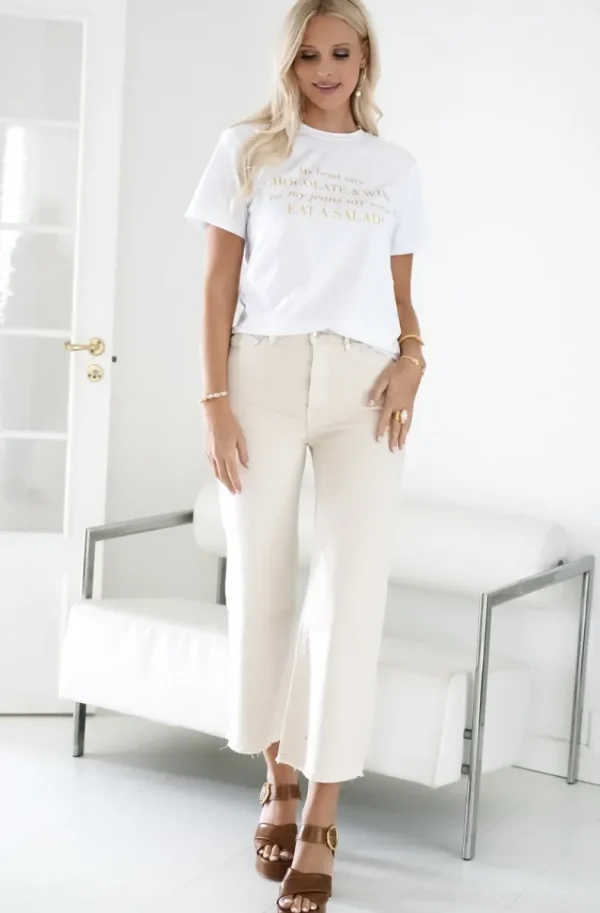 MILK ATELIER - Bardot Cropped - Ecru New