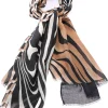 MIXED BRANDS - Abstract print Scarf 6416 - Khaki Clearance