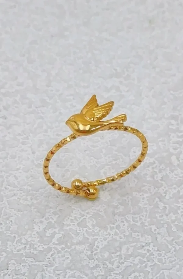 MIXED BRANDS - Adjustable Ring Bird BA160 - Gold Fashion