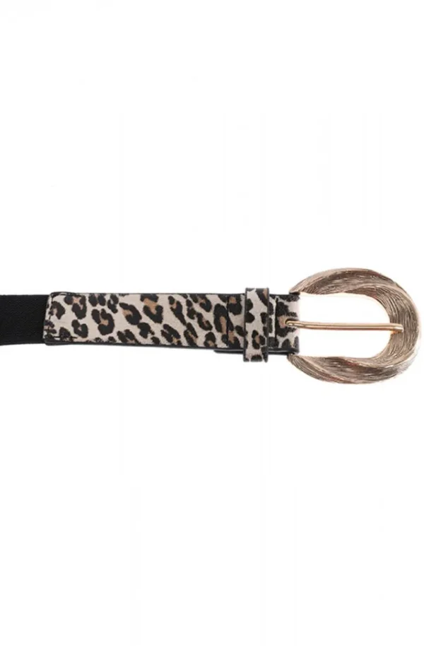 MIXED BRANDS - Animal Print buckle belt - Beige Online