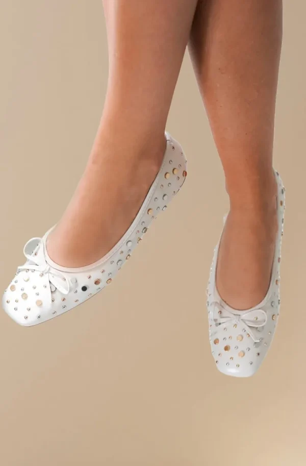 MIXED BRANDS - Ballerina with studs 2501 - Beige Outlet