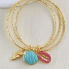 MIXED BRANDS - Bangle with charms seashells DDBR15 - gold Online