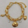 MIXED BRANDS - Bracelet Shells and Pearls KKBR140 - Gold Fashion