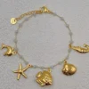 MIXED BRANDS - Bracelet with charms sea JBR314 - Gold Clearance