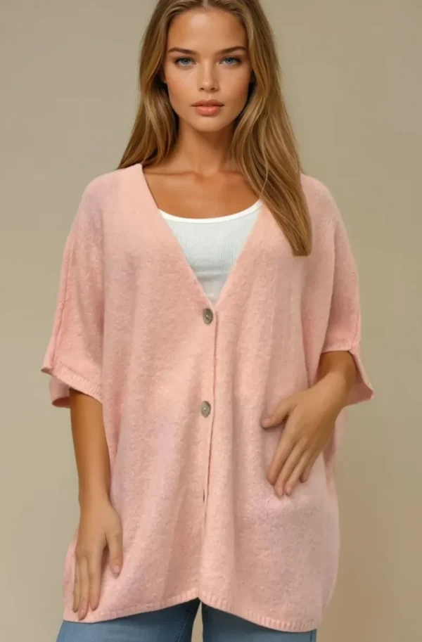 MIXED BRANDS - Cardigan 21177 - Pink Hot