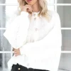 MIXED BRANDS - Caridgan wih gold buttons long sleeve 203911 - White Sale