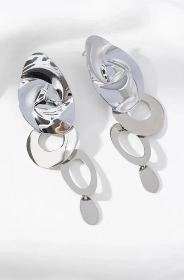 MIXED BRANDS - Circle Earrings I02-165 - Silver Best