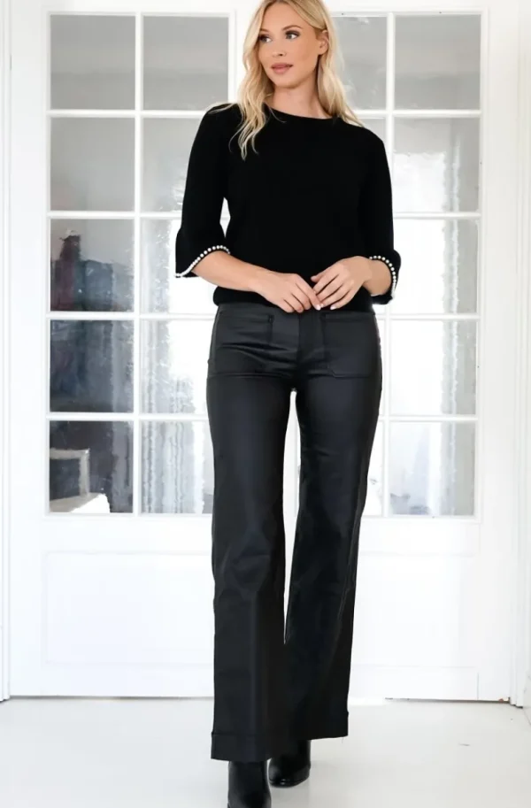 MIXED BRANDS - Coated pant Long 9249 - Black Hot