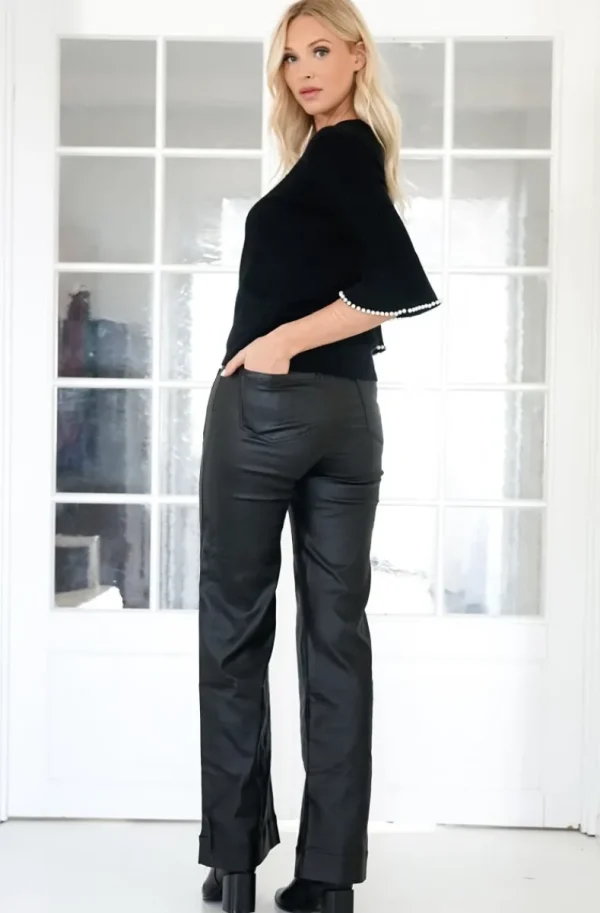 MIXED BRANDS - Coated pant Long 9249 - Black Hot