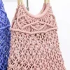 MIXED BRANDS - Crochet bag with round handle 1320 - Rose Online