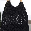 MIXED BRANDS - Crochet bag with round handle 1320 - Black Clearance